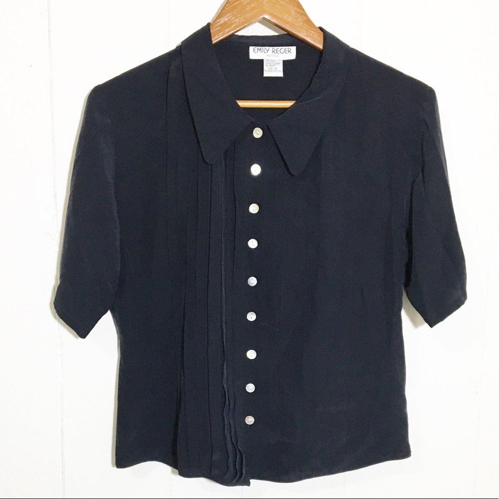 Vintage 100% Silk Button Down